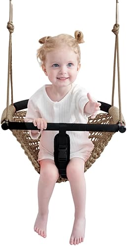 Columpio 2 en 1 para niños pequeños. Asiento de columpio para niños con cuerdas ajustables, para niños, juego de columpio seguro para niños, para