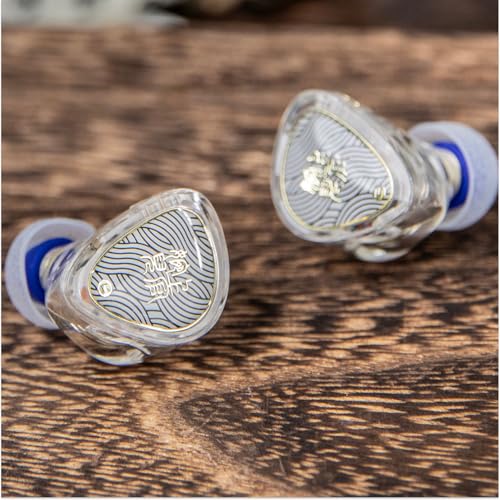 Image of Linsoul TANGZU Wan'er S.G II In Ear Monitor,HiFI Wired Earbuds,10mm Dynamic Driver PET Diaphragm Gaming IEM Earphones with 2Pin Detachable OFC Cable for Audiophile DJ Stage (Clear White, 3.5mm No Mic)