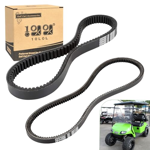 10L0L Clutch Drive Belt & Starter Generator Belt Kit for EZGO TXT, Medalist, Workhorse 1994-up Golf Cart with 295/350cc Robin Engines, OEM 72054G01 72024G01 72025G01 26414G01 630587
