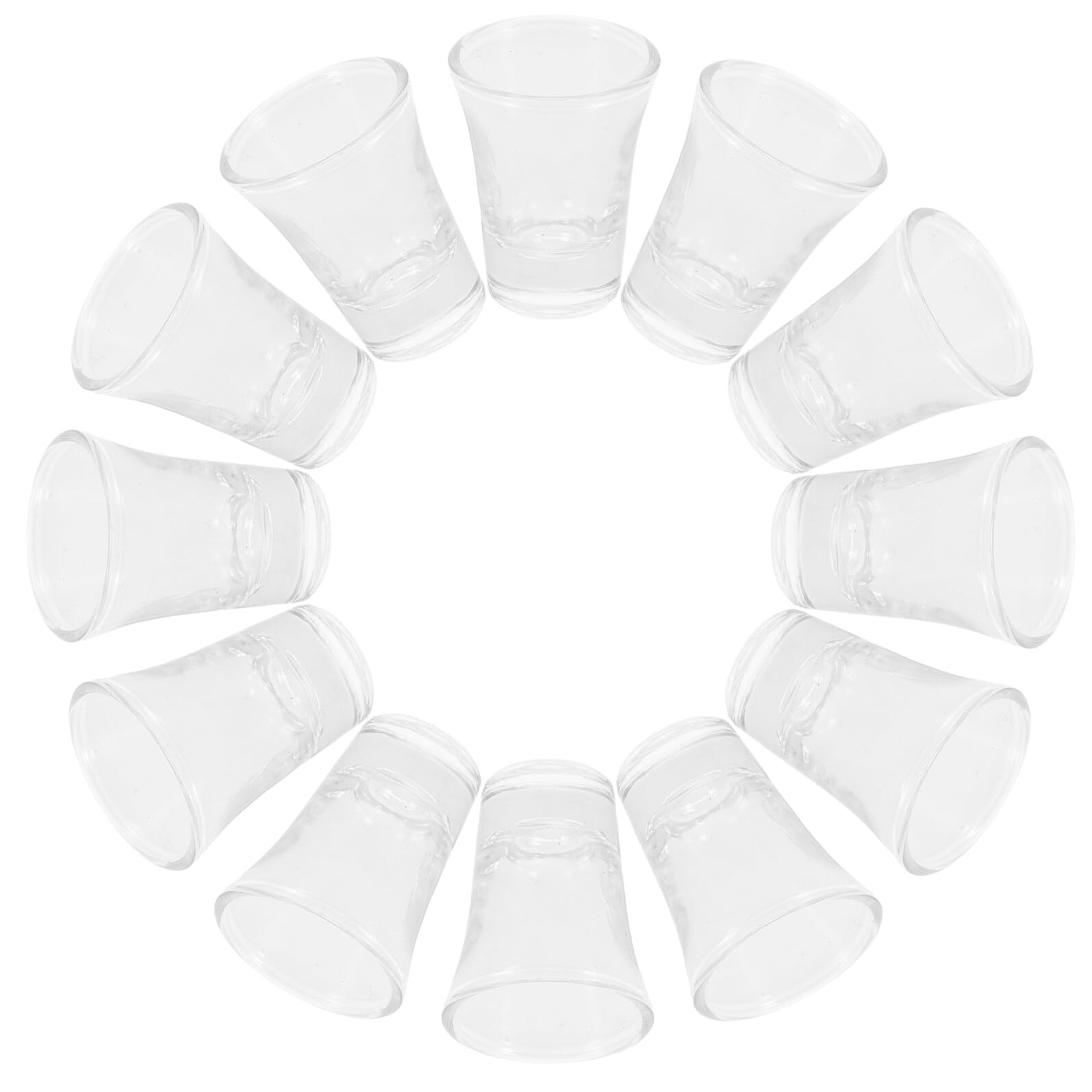 SECFOU 24 Verres à Shot de Communion en Verre Transparent Haute Transparence 15 Ml, Mini Calices Élégants et Portables pour Cérémonies Spirituelles et Feux de Camp