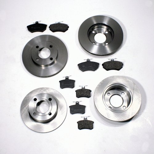 4 Bremsscheiben/Bremsen (4-LOCH) + 8 Bremsbeläge vorne + hinten