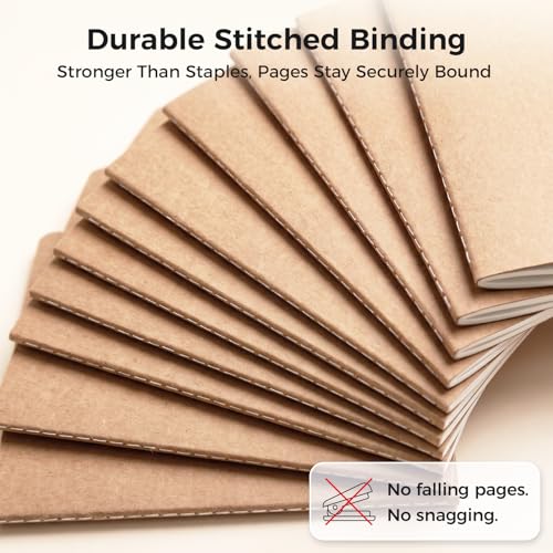 Carnets de notes de poche au design kraft épuré et finitions soignées - 3