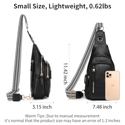 FALAN MULE Crossbody Bags for Women Leather Sling Chest Bag Trendy Fanny Packs for Women2