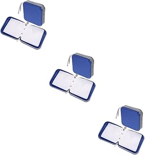 Veemoon 6 Pçs Bolsa De Embreagem CD Zip Lock Organizador Sacos De Armazenamento Para Viagem Carteira Com Zíper Caixa Dura Bolsa Para Álbum 40 Capa De Capacidade Organizador Dvd Titulares