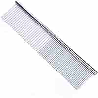 Edelstahl Fellkamm Für Hunde & Katzen - Profi Fellpflege Mit Abgerundeten Zähnen