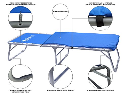 Gigatent Folding Comfort Camping Cot With Mattress, Large - 69"X24"X14" #TOP1