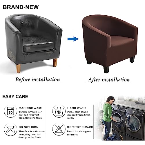 Niluoh Club Chair Slipcover Stretch Tub Chair Cover Barrel Chair Covers Armchair Covers Sofa Cover Furniture Protector For Living Room (05) #TOP4