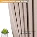 Krismile Linen Shower Curtains Mildew Resistant Waterproof Washable, Weighted Hem Bathroom Shower Curtain with 12 Plastic Hooks 180x180cm Khaki/Tan