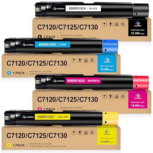 Toner Xerox C7120 lot de 4 LeciRoba haute capacité pour simplifier le travail d'équipe