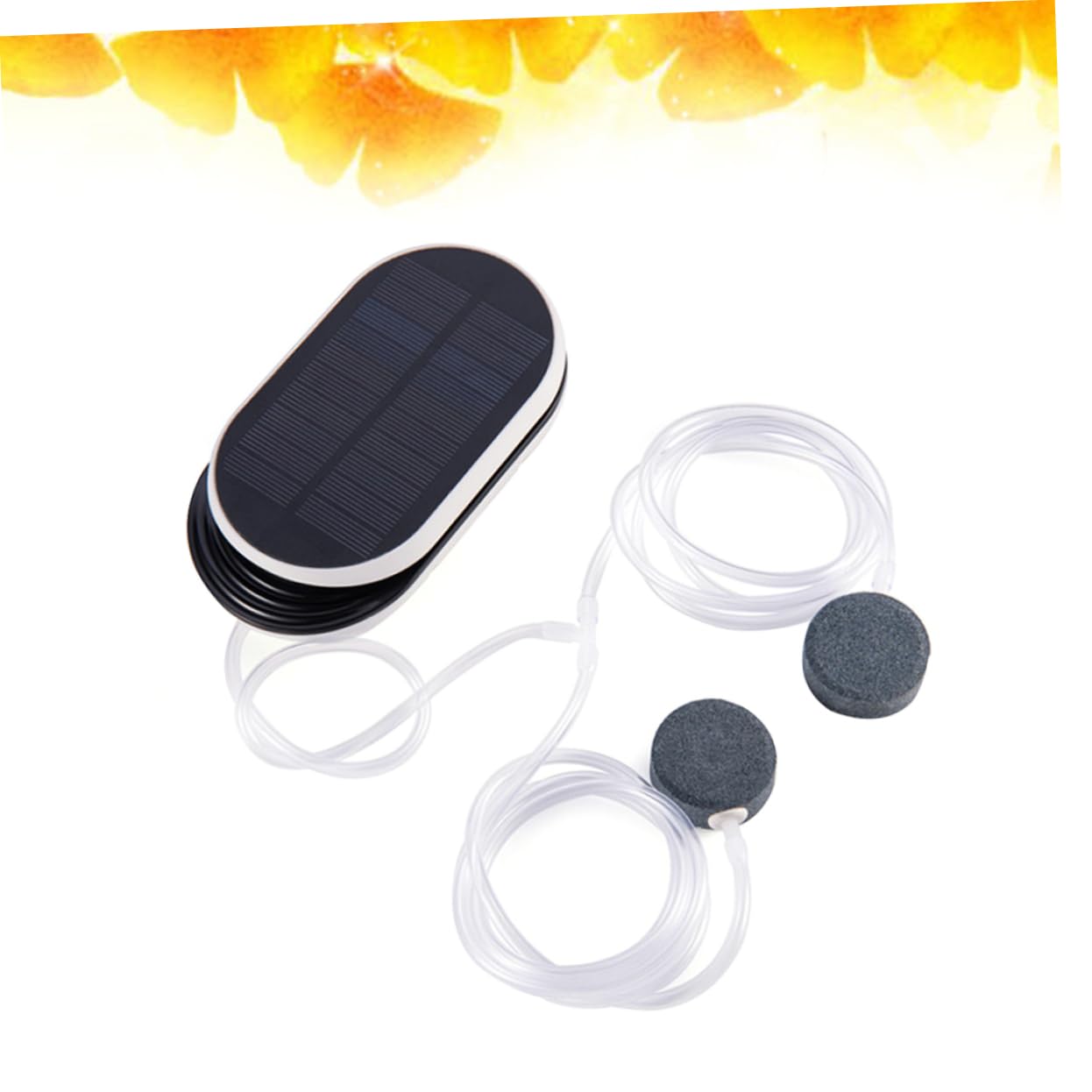 3-Stufen Solar Aquarium Sauerstoffpumpe, Tragbar, Schwarz