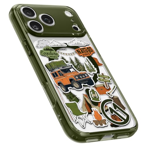 Image of Spigen Ultra Hybrid MagFit Back Cover Case for iPhone 17 Pro, c11 Collection, MagSafe Compatible, Camera Control Covered, 3D Effect with Hexa-Layer Print - PC+TPU | Traverse