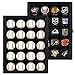 Hockey Puck Display Case Shadow Box Wall Cabinet (Pucks not inlcuded), UV Protection Door (Black)