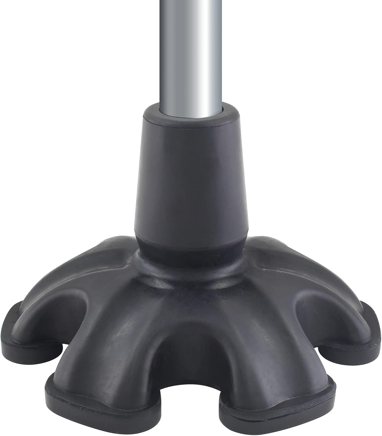 Waziaqoc Self Standing Cane Tips, 3/4inch Rubber Cane Tip Replacement 6 Prongs Non