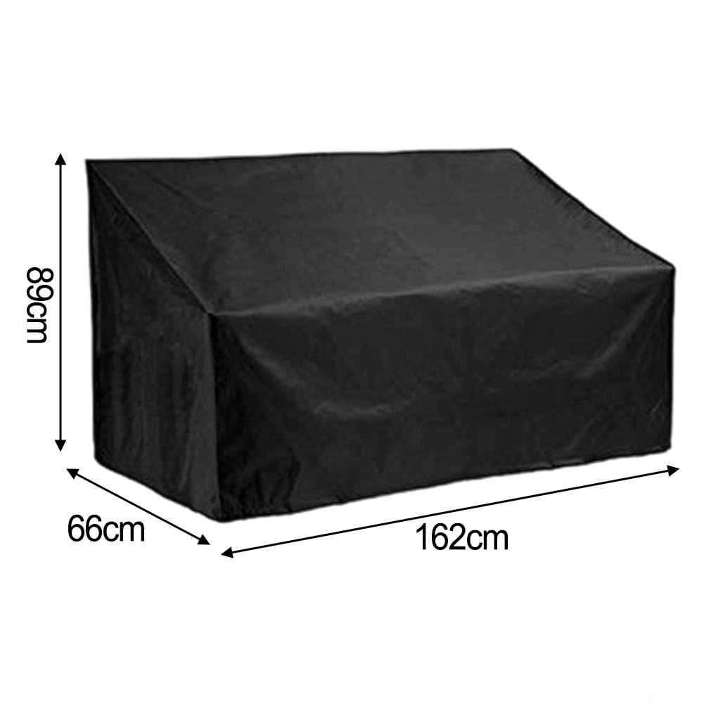 Fundas para bancos de jardín para muebles de 234 plazas, resistentes a la intemperie y resistentes para exteriores (162 x 66 x 89 cm)