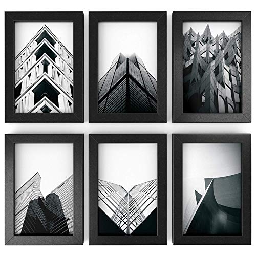 ARTEZA Bilderrahmen Set 10x15 cm, 20er-Pack Holzbilderrahmen in Schwarz mit Glasscheibe im Hoch- und Querformat… – Bild 5