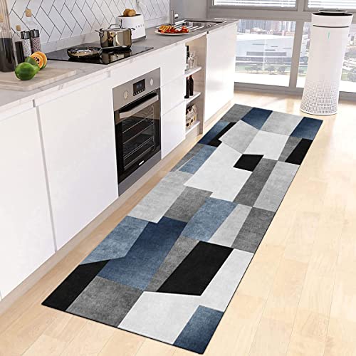 Tapis de couloir moderne haut de gamme gris lavable extra long - 4