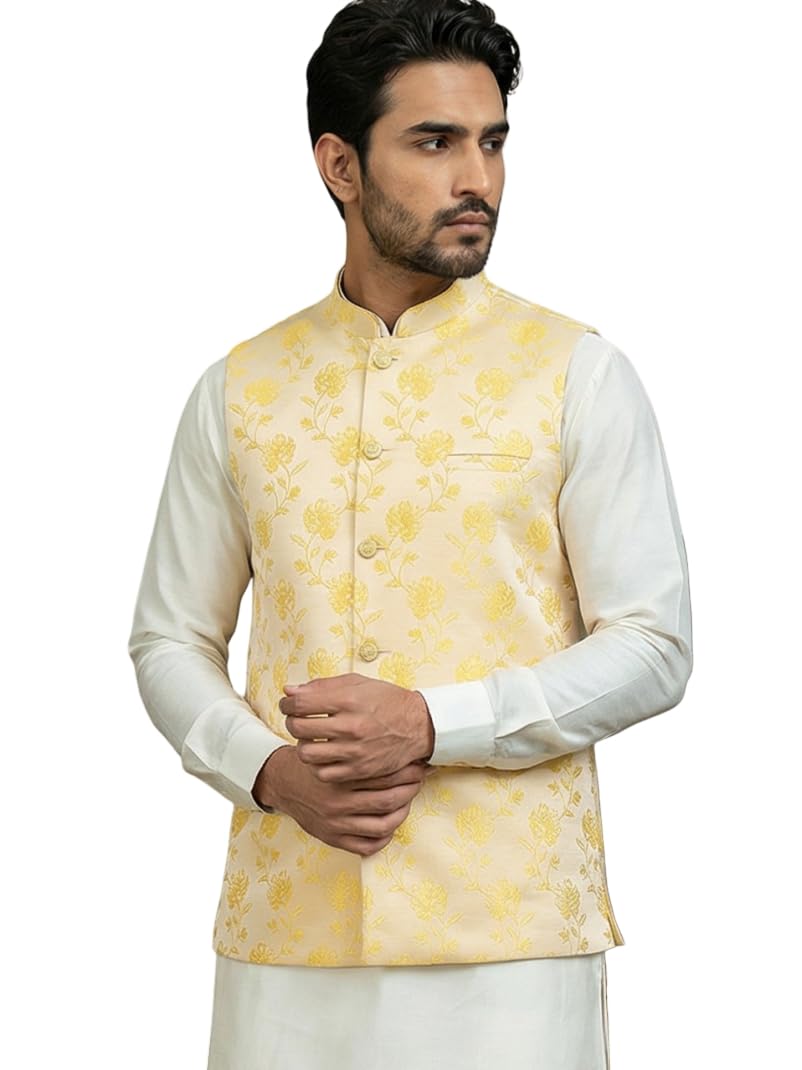 jompers Embossed Nehru Jacket for Men-picture-23