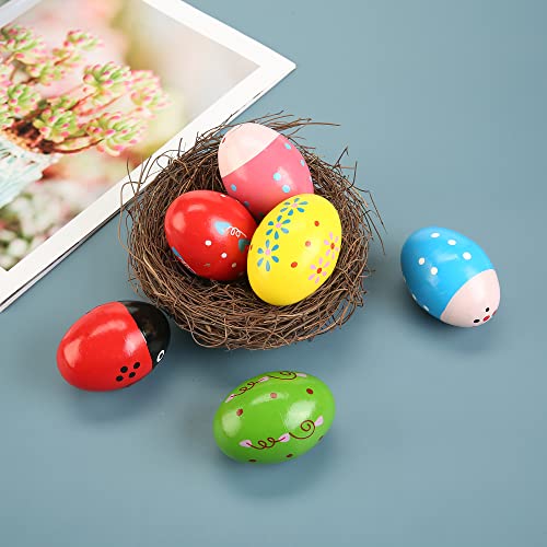 6pcs Wooden Egg Shakers Musical Percussion Instruments - Thumbnail 3