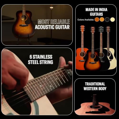 Yamaha F280 6-String Black Acoustic Guitar - Image 8