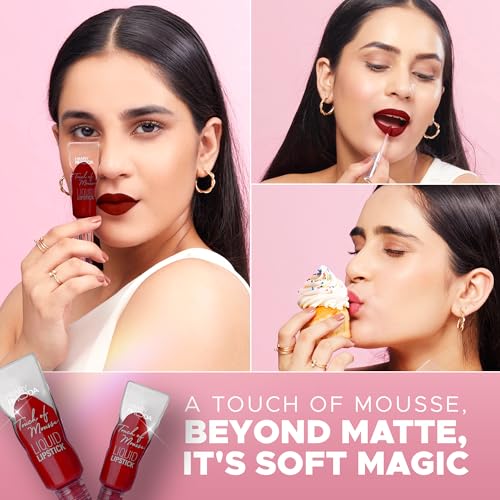 Image of Hilary Rhoda Touch Of Mousse Lipstick | Matte Finish & Long Lasting | Infused with Vitamin E | Weightless & Mousse Finish | Smudge & Waterproof | Vegan - 5ml (Wild Wine - Shade 10)