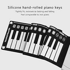 ATRNA Roll Up Piano, Pliable Piano Flexible Electronic Hand Roll Piano Soft Silicone Electronic Music Roll Up Piano Keyboard - Les Beatles, Paul McCartney, John Lennon, RIngo Starr, George Harrison ATRNA Roll Up Piano, Pliable Piano Flexible Electronic Hand Roll Piano Soft Silicone Electronic Music Roll Up Piano Keyboard – Image 4