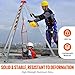Happybuy Confined Space Tripod Kit, 7' Legs, 98' Cable, 32.8' Fall Protection, 1200 lbs Winch, Harness, and Storage Bag for Rescue Operations