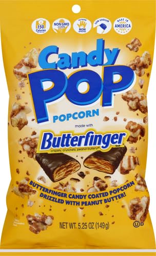 Candy Pop candy coated popcorn made with Nestle Butterfinger