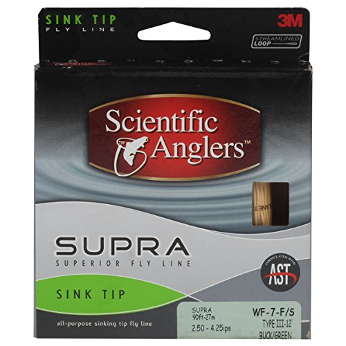 Scientific Anglers Supra Sink Tip Type III Fly Line, Buckskin / Green (WF9Fs)