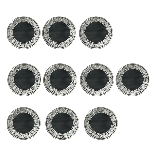 Geavonyg Pièce Commémorative Vierge Plaquée À Bord De Fleur 40mm Diamètre pour Les Projets Gravure Livrée avec Une Boîte Transparente en Métal Massif...