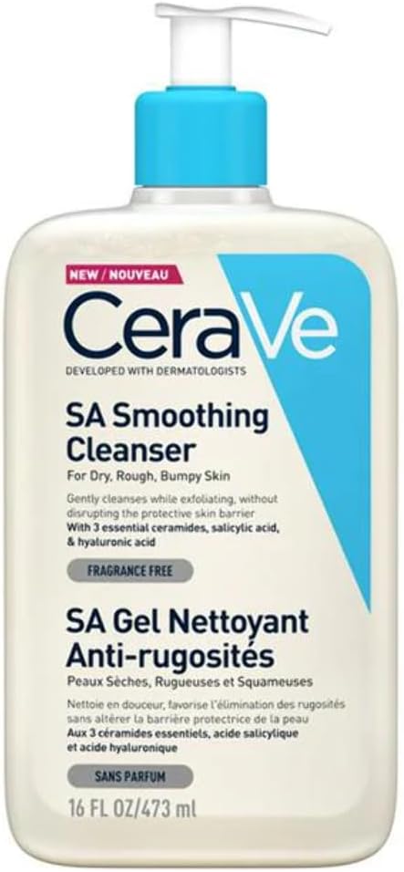 CeraVe SA Smoothing Face and Body Cleanser for Dry, Rough and Bumpy Skin with Salicylic Acid