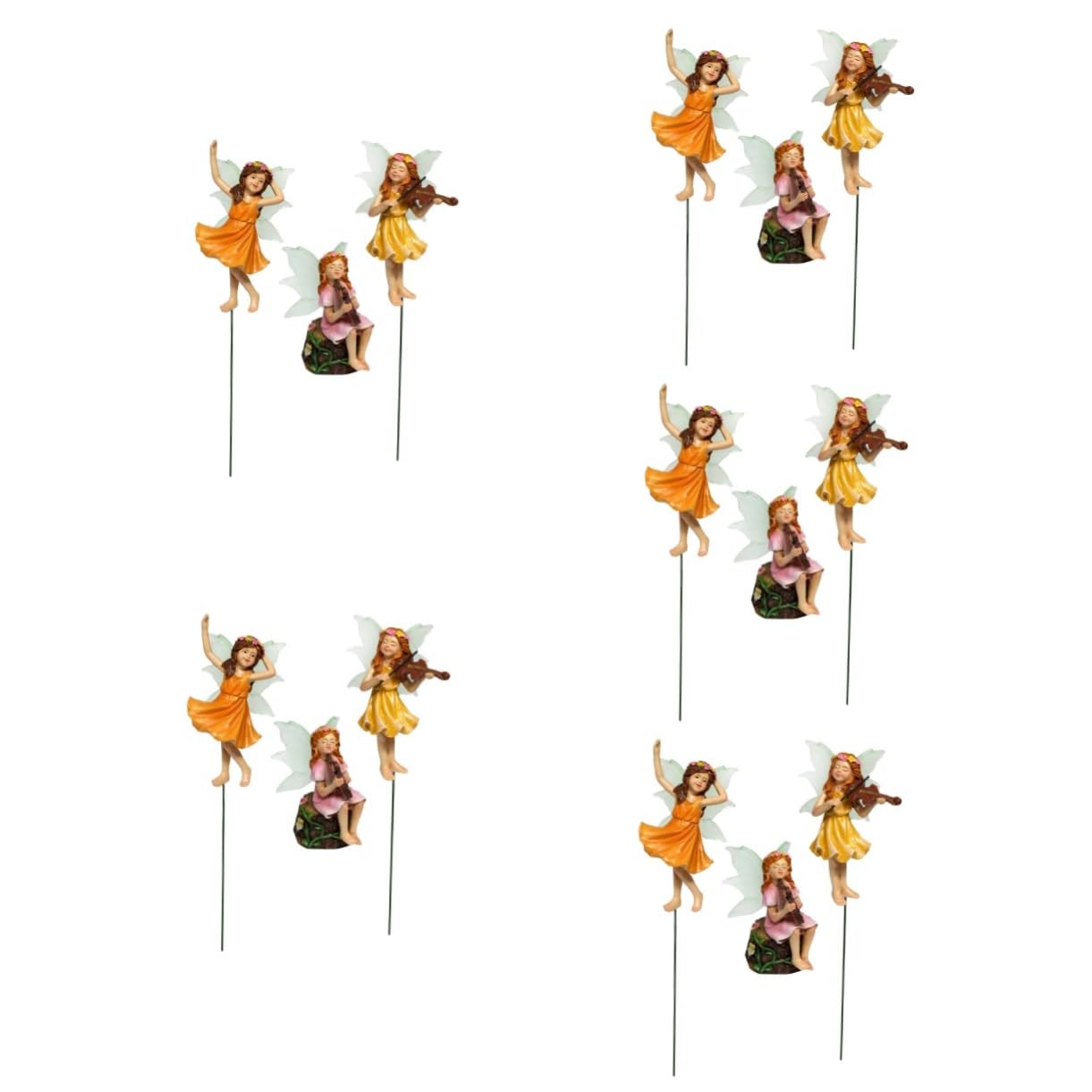 Fées Lumineuses en Résine Décorations de Jardin pour Accessoires Miniatures Pots