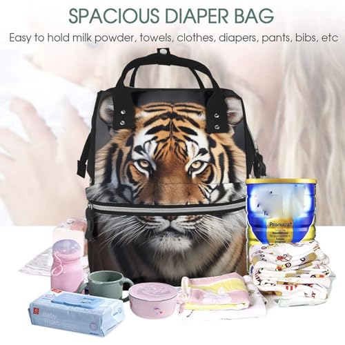 Sac à langer multifonction tigre avec compartiment PC portable - 5