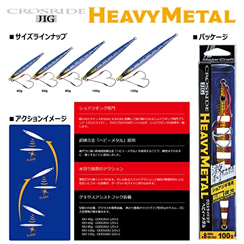 クロスライドジグ ヘビーメタル 40g XRJ-40 #5 ピンク(ケイ