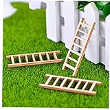 Angoter Regalos en Miniatura 6PCS Hada de Madera Escaleras Jardín decoración del hogar Mini Toy Craft Micro Adornos Decoración