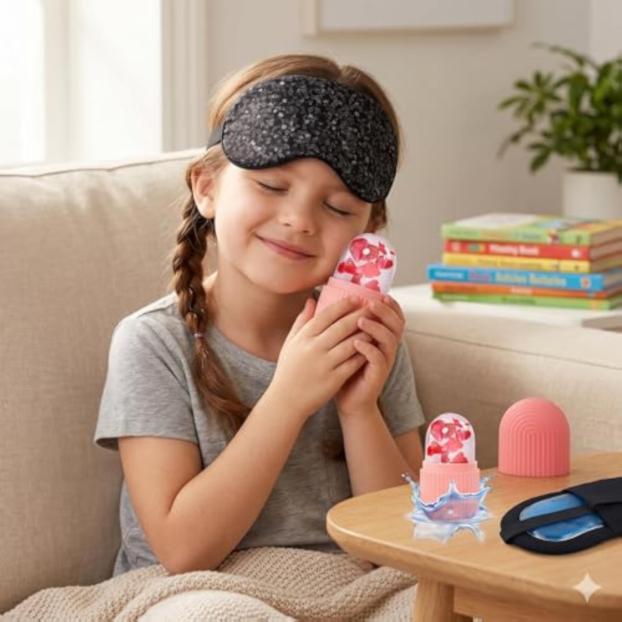 Cold Compress Face Kit, Eye Mask & Ice Cup Roller
