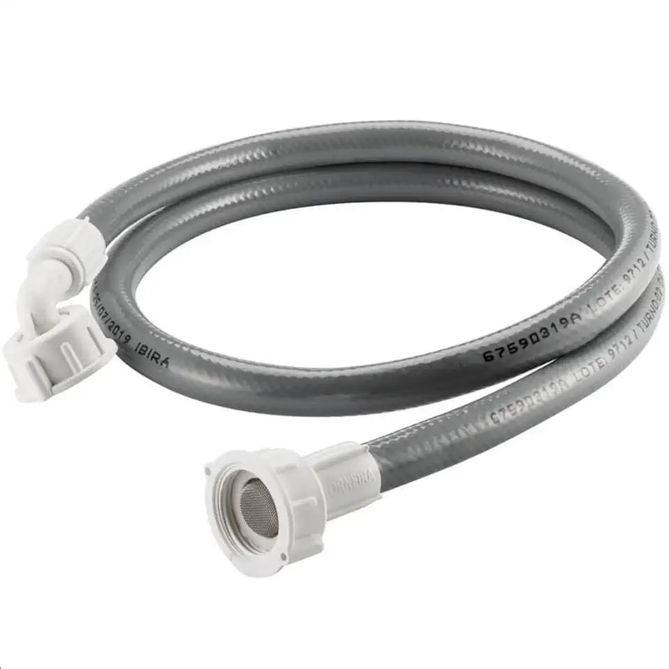 Mangueira de Entrada 2 Metros com Filtro – Para Máquina de Lavar Brastemp, Electrolux, Consul, Tanquinho e Lava Louças - Diametro 3,8"