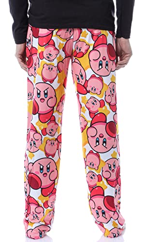 Nintendo Kirby Video Game Men's Allover Character Pattern Adult Lounge Sleep Pajama Pants4