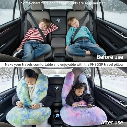 Image of FHSGGP Travel Pillow Car Travel Sleep Support Pillow