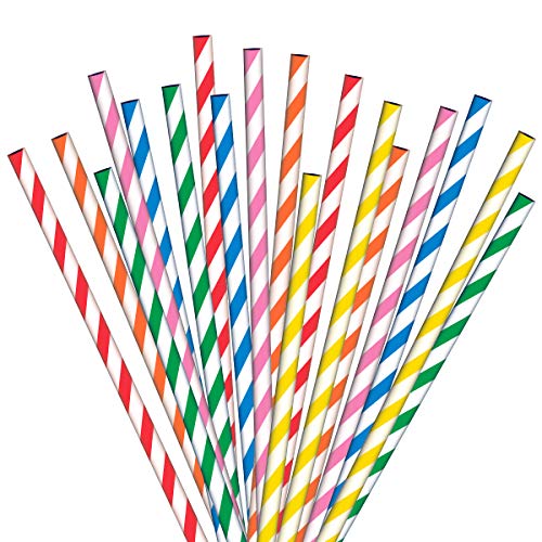 Cannucce di carta, multicolore, ideali per