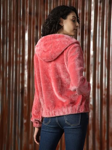 Image of High Star Women Solid Polyster Oversized Fit Long Sleeve Jackets