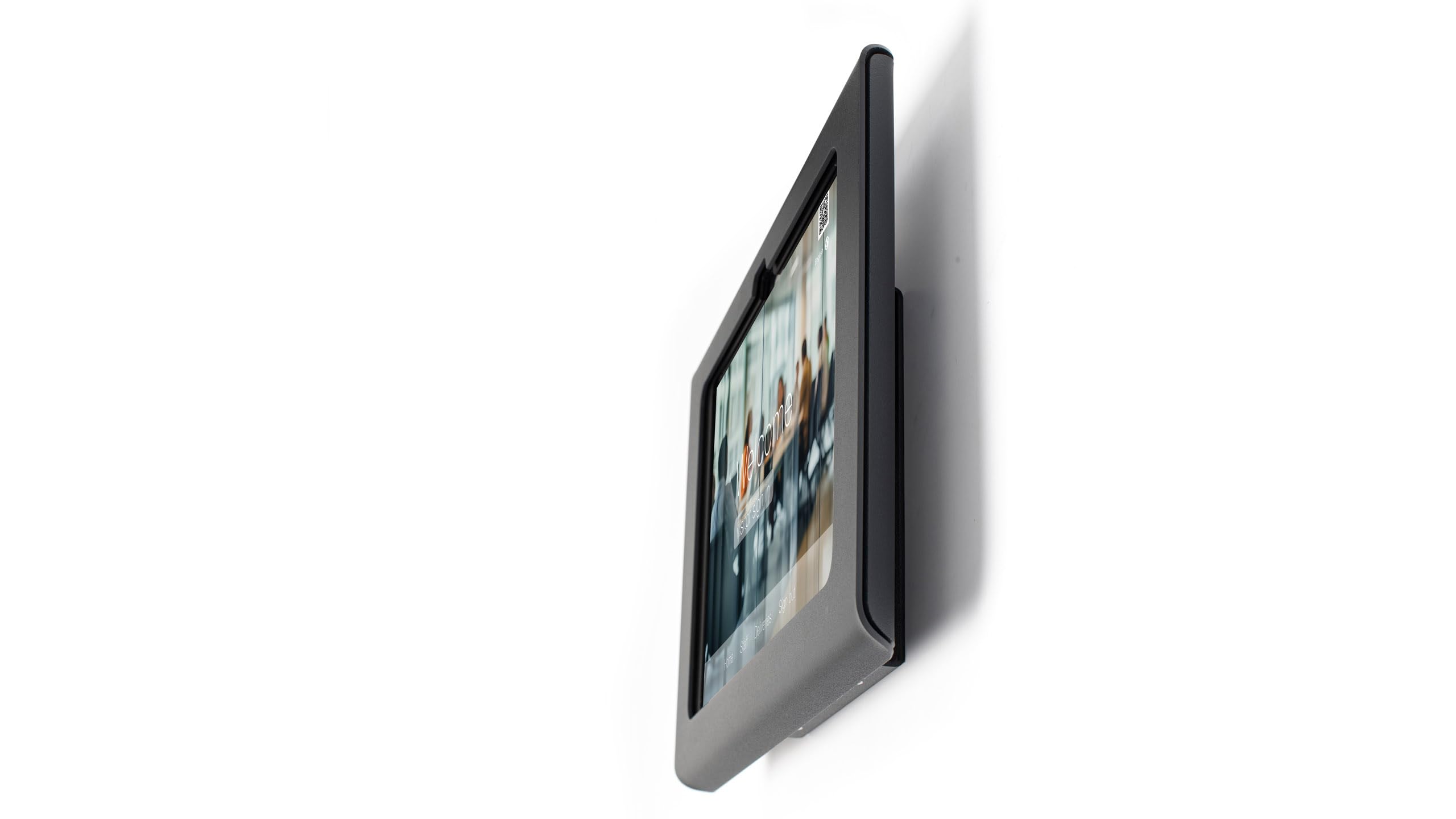 Support Mural Antivol Compatible avec iPad Pro 12,9 Pouces et iPad Air 13 Pouces – Support Tablette Sécurisé en Acier – Compatible VESA – pour Commerce, Restaurant et Affichage Digital, Noir