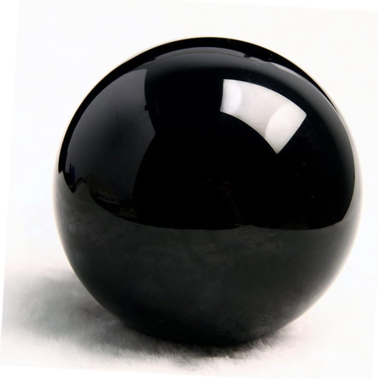 1pc Black Decorative Balls Obsidian Sphere Home Decor Crystal Ball Decor