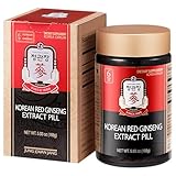 JUNG KWAN JANG Korean Red Ginseng Extract Pill - Red Panax Ginseng Energy Supplements with Rice Powder, Vitamins C & E - No Caffeine (800 Pills, 5.93 oz)