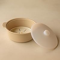 Vista 7 de Vaporizador de silicona para microondas para alimentos para bebés, fabricado en Corea, apto para horno y lavavajillas hasta 482 °F, fácil de Creme