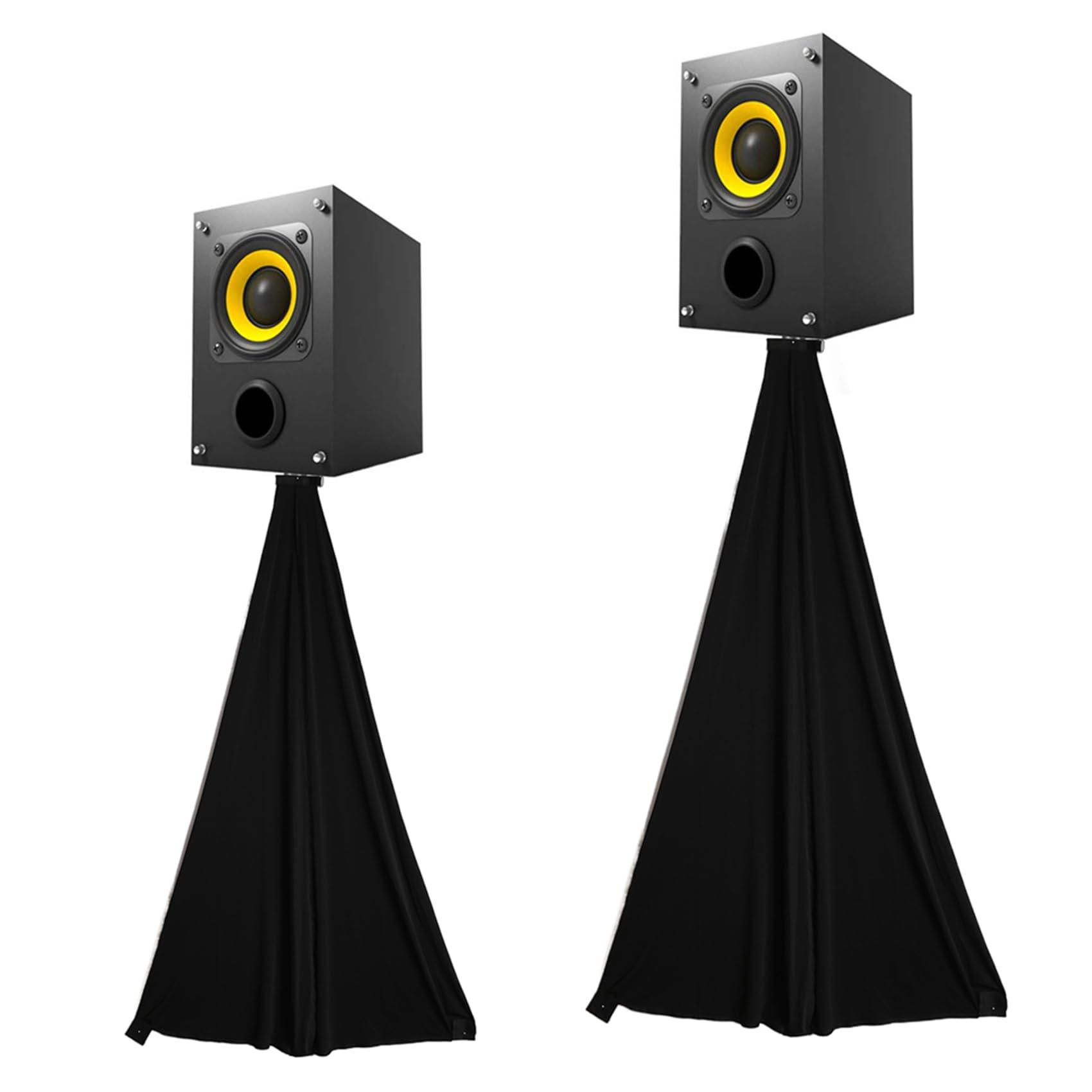 Lot de 2 Housses universelles pour Haut-Parleur DJ - avec matériau en Polyester Extensible