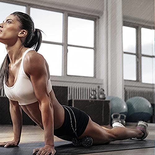 Misazy Selbstmassageball,Massage Duo Ball Faszienball Set,faszien ball,Massagebälle Set,Einzelball (8cm), Doppelball (8cm 12cm) Massageball-Set (Schwarz Weiß) - Image 5