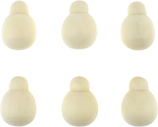 HOMEFORD Wooden Craft Ladybug Miniatures, 1-inch, 6-Count, Natural