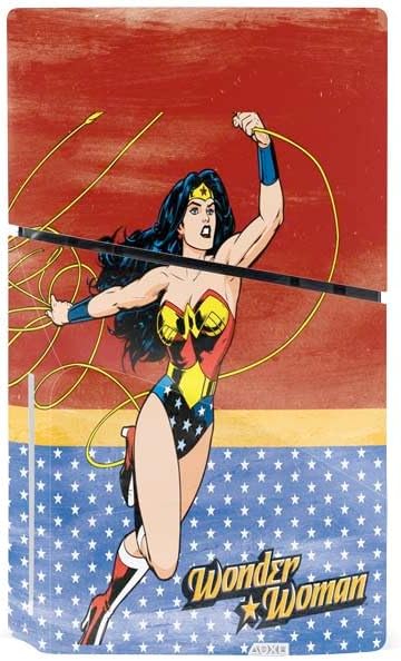 Skinit Decal Gaming Skin Compatible with PS5 Slim Disk Console - Officially Licensed DC Comics Wonder Woman Ready to Fight Design