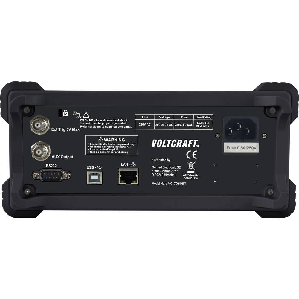 VOLTCRAFT VC-7060BT Tisch-Multimeter digital Datenlogger CAT I 1000 V, CAT II 600 V Anzeige (Counts): 60000