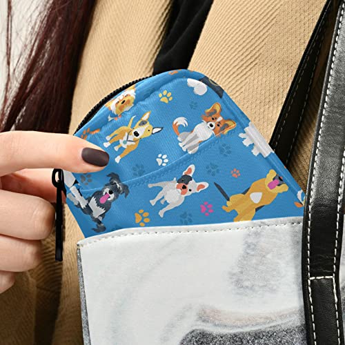 Image of Ollabaky Cute Dogs Portable Pill Organizer Case, 7 Days Pill Box with Zipper, Multipurpose Travel Bag
